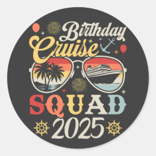 Adesivo Birthday Cruise Squad 2025 Matching Familiar