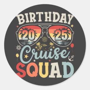 Adesivo Birthday Cruise Squad 2025 Matching Familiar