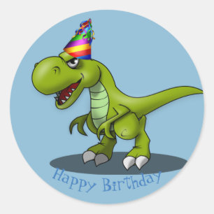Adesivo Birthday Dinosauer Stickers