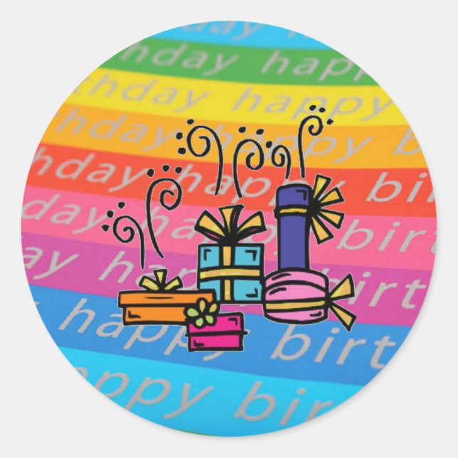 Adesivo Birthday Gift Sticker (Frente)