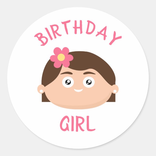 Adesivo Birthday Girl (Frente)
