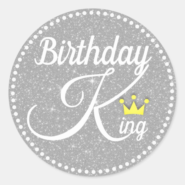 Adesivo Birthday King (Frente)