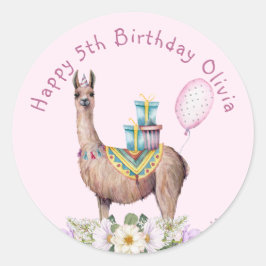Adesivo Birthday Llama