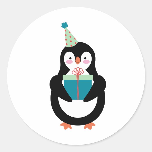 Adesivo Birthday Penguin (Frente)
