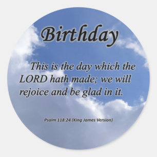 Adesivo Birthday Psalm 118-24