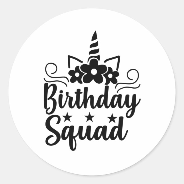 Adesivo Birthday squad (Frente)