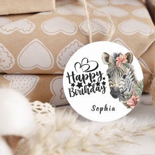 Adesivo Birthday Wild Safari Animal Sticker
