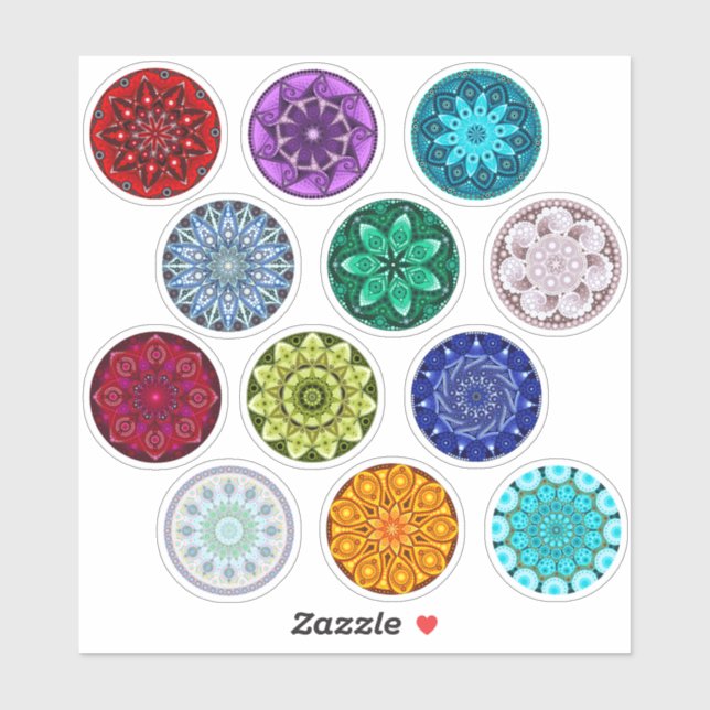 Adesivo Birthstone Mandala Sticker Pack (Folha)