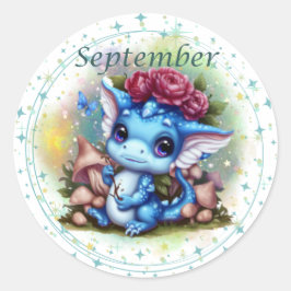 Adesivo Birthstone Setembro Sapphire Dragon Sticker