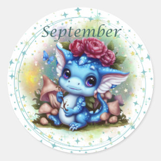 Adesivo Birthstone Setembro Sapphire Dragon Sticker