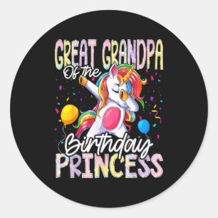 Adesivo Bisavô Da Princesa De Aniversário Dabbing Uni