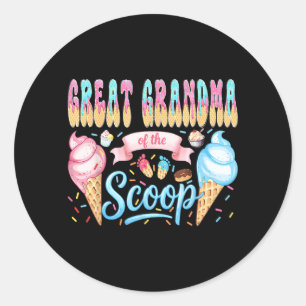 Adesivo Bisavó do Revelação de Gênero de Sorvete The Scoop