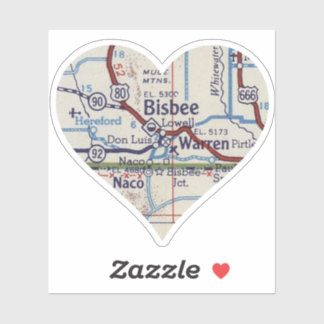 Adesivo Bisbee AZ Map