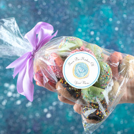 Adesivo Biscoito de Açúcar Azul Aquarela Da Cozinha De