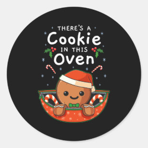 Adesivo Biscoito De Bebê Homem de Gengibre Gravidez Natal
