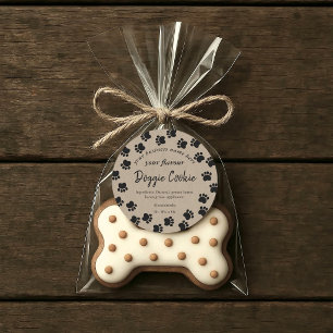 Adesivo biscoito de cães castanho-kraft para cães