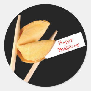 Adesivo Biscoito de fortuna do feliz aniversario