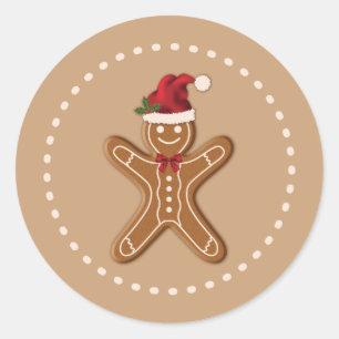 Adesivo Biscoito de Natal de Gengibre Festivo