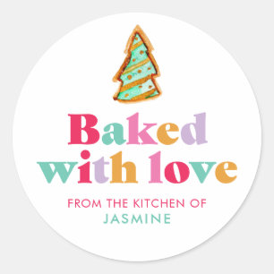 Adesivo Biscoito de Natal Personalizado Fofo Assado com Am