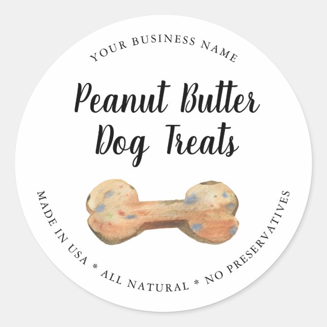 Adesivo Biscoito Natural Gourmet para Cachorro (Frente)