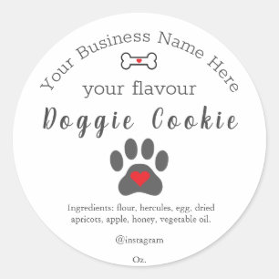 Adesivo Biscoito personalizado de cachorro Pata de cachorr