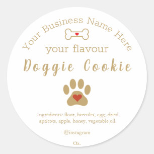 Adesivo Biscoito personalizado de cachorro Pata de cachorr