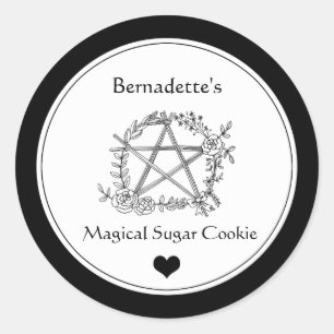 Adesivo Biscoito Personalizado Mágico Feiticeiro Fofo Capr