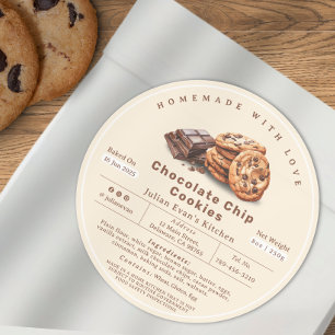 Adesivo Biscoitos Caseiros com Gotinhas de Chocolate Lei d