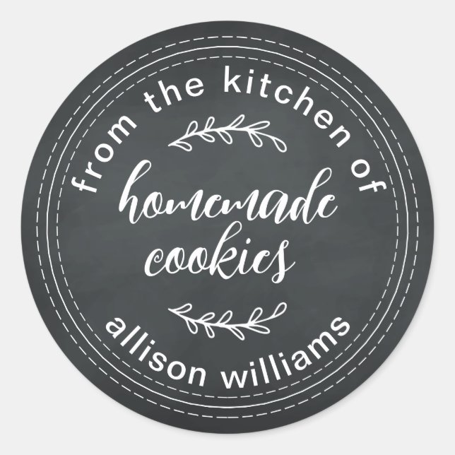 Adesivo Biscoitos Caseiros Da Cozinha de Lousa (Frente)