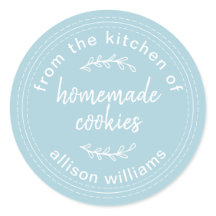 Biscoitos Caseiros Rústicos Azul Pastel