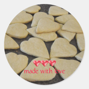 Adesivo Biscoitos Coração de São Valentim
