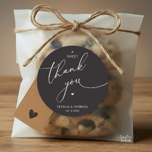 Adesivo Biscoitos de Agradecimento de Casamento Romântico