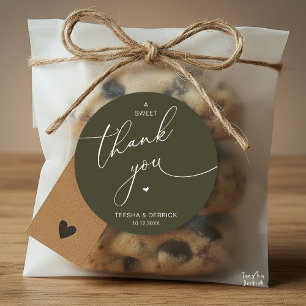 Adesivo Biscoitos de Agradecimento para Casamento Romântic