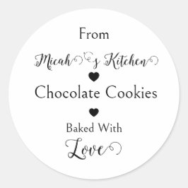 Adesivo Biscoitos de Chocolate Assados com Amor Moderno Si