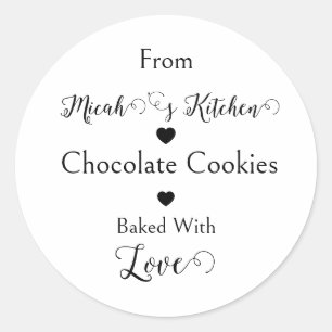 Adesivo Biscoitos de Chocolate Assados com Amor Moderno Si