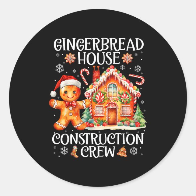 Adesivo Biscoitos de Construção de Casa de Gingerbread (Frente)