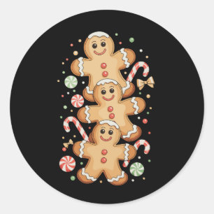 Adesivo Biscoitos de Gengibre de Natal Temporada de Férias