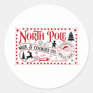 Adesivo Biscoitos de Leite Festivos do Polo Norte de Natal
