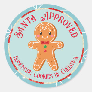 Adesivo Biscoitos de Natal Caseiros Aprovados pelo Papai N