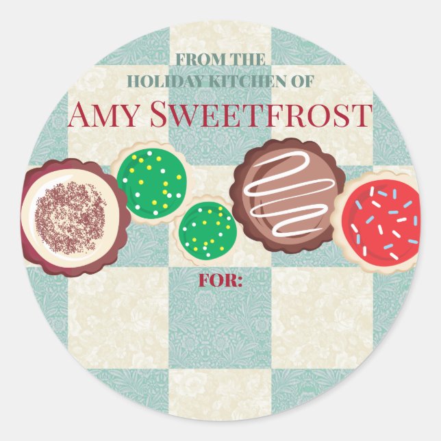 Adesivo Biscoitos de Natal "caseiros" de fosco a (Frente)