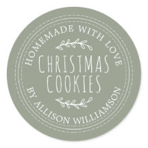 Biscoitos de Natal Caseiros em Verde Salvia Rústic