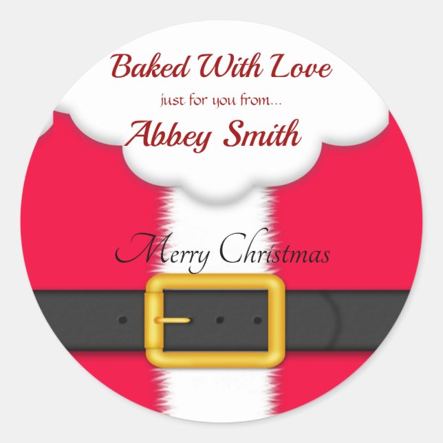 Adesivo Biscoitos de Natal, Doces e Tratamentos de Papai N (Frente)