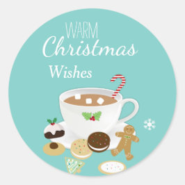 Adesivo Biscoitos de Natal e chocolate quente férias