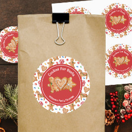 Adesivo Biscoitos de Natal para o Papai Noel Branco