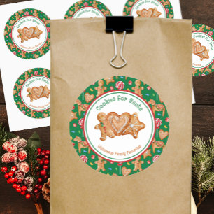 Adesivo Biscoitos de Natal para o Papai Noel Verde