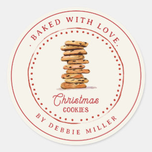 Adesivo Biscoitos de Natal Personalizados Vintage