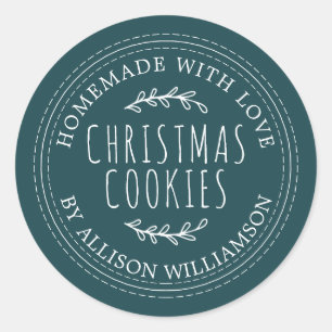Adesivo Biscoitos de Natal Rustic casados, Deep Teal
