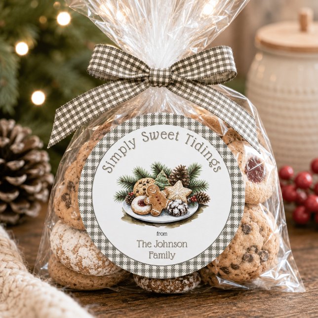 Adesivo Biscoitos de Natal Rústicos Simplesmente Doces Not (Criador carregado)