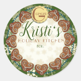 Adesivo Biscoitos de pão de gengibre de folga de férias pe