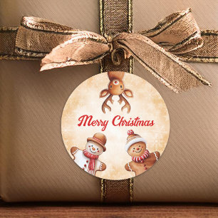 Adesivo Biscoitos de pão-de-gengibre Natal
